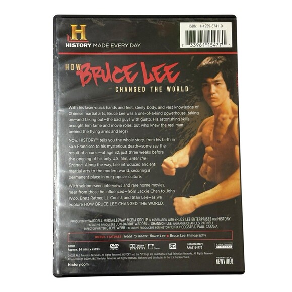 VTG Y2K Bruce Lee Bundle W/ Mens M Blue Highly Distressed T-Shirt, Poster & DVD - Picture 10 of 13